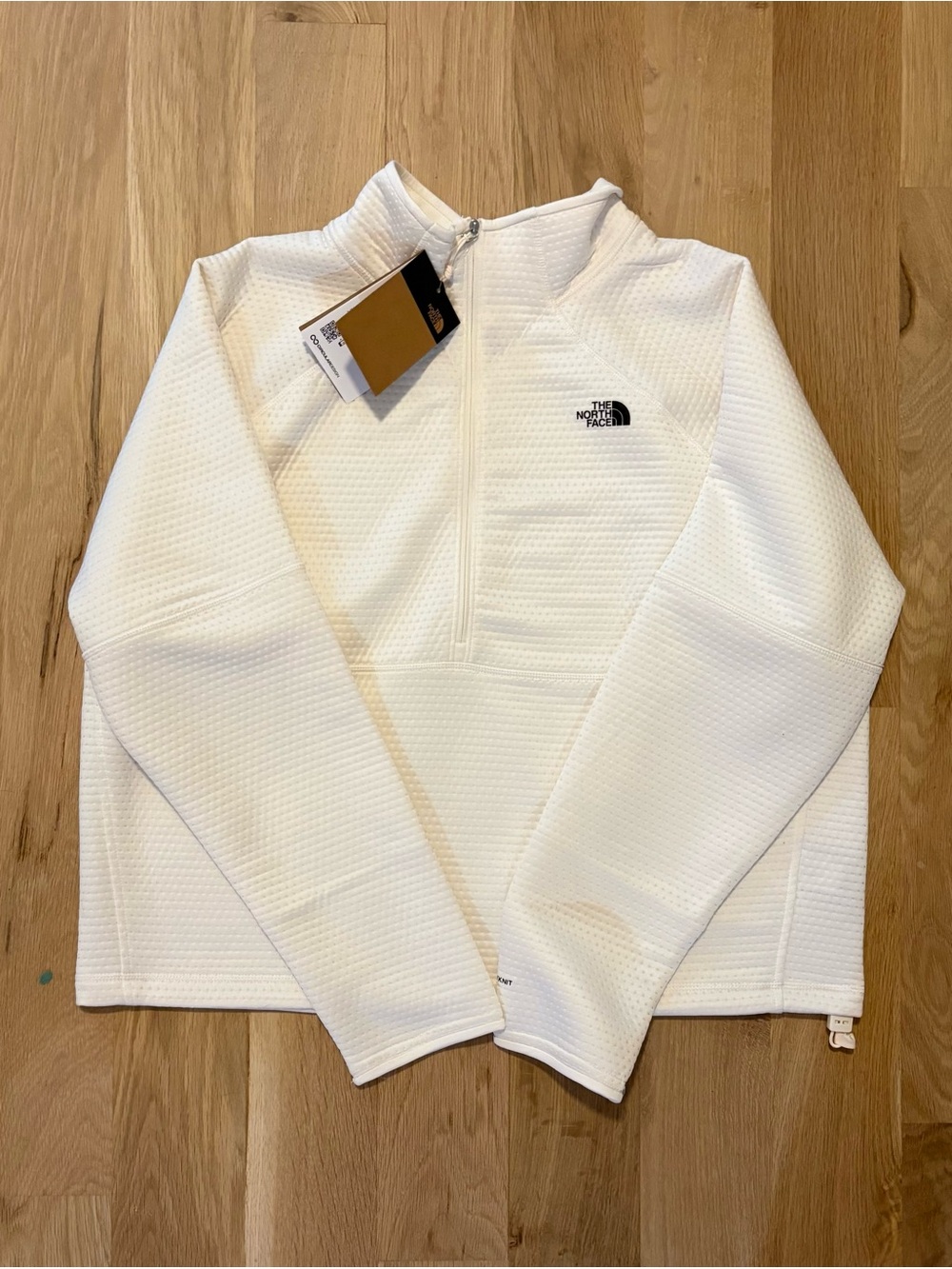 The North Face Women’s Dot Knit Quarter-Zip Thermal Pullover - White Dune